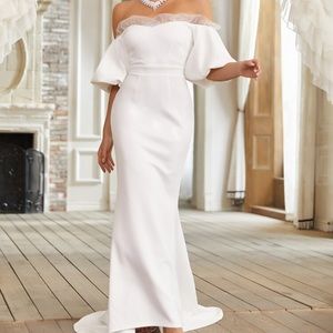 Off Shoulder Wedding Dress